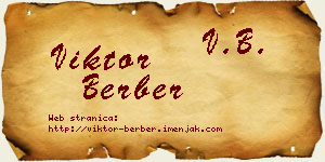 Viktor Berber vizit kartica